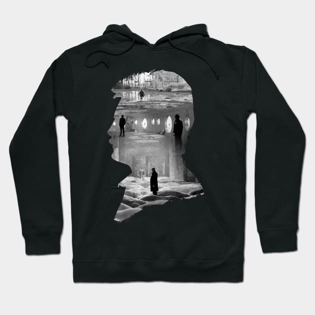 Andrei Tarkovsky Movie Silhouette Collage Hoodie by burrotees